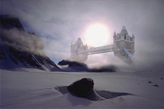 Snow covered London