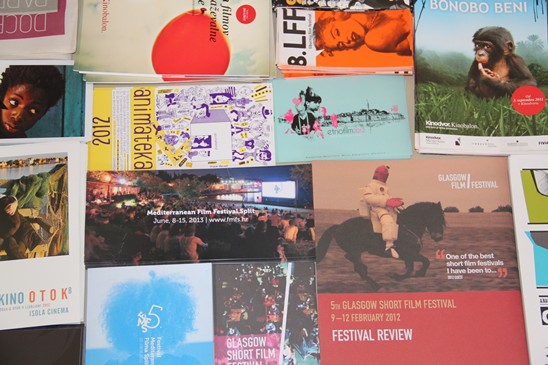 Flyers from participant film festivals in Motovun